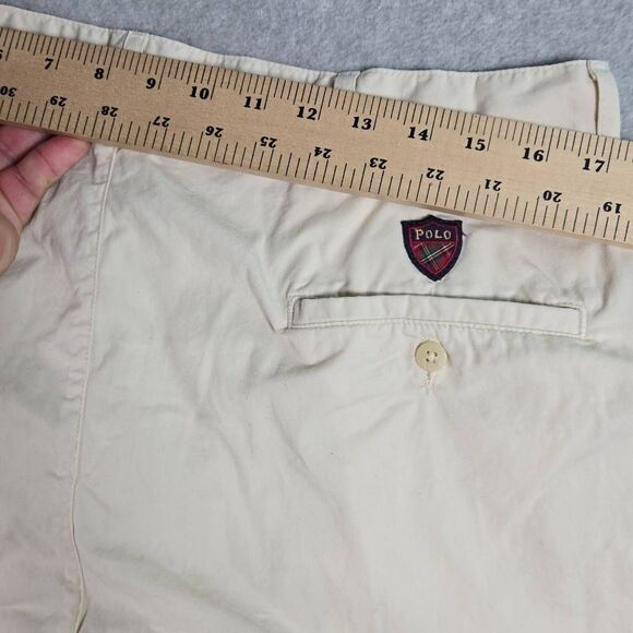 Vtg Polo Ralph Lauren Pleaded Shorts Chino made in USA the Caassic Golf 36 8" - Picture 7 of 10